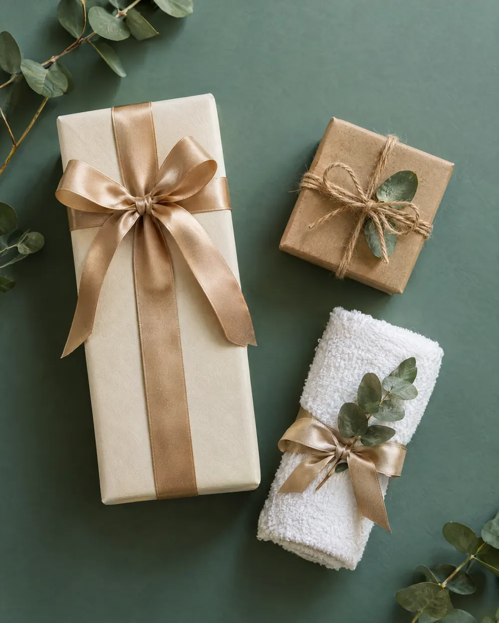 Liebevoll verpackte Geschenke – Wellness-Arrangement oder Gutschein verschenken